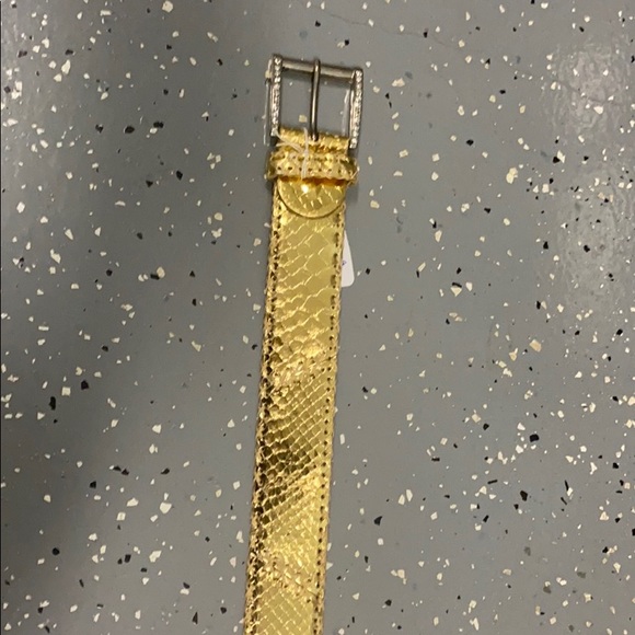 Gold Made In Italy Snake Skin Belt . main image 8